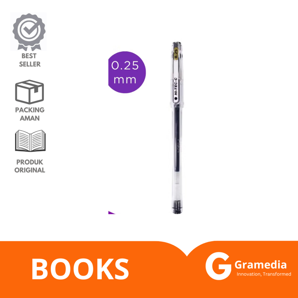 

Gramedia Lampung -Ballpen Pilot Hi-Tec 0.25Mm Black