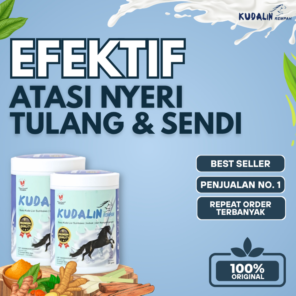 

KUDALIN Original Susu Kuda Herbal Premium | Obat Alami Nyeri Sendi & Asam Lambung | Terapi Kesehatan Fungsional Dengan Rempah Pilihan | Tingkatkan Imunitas & Vitalitas | Aman Segala Usia | BPOM Resmi | Solusi Herbal Terpercaya