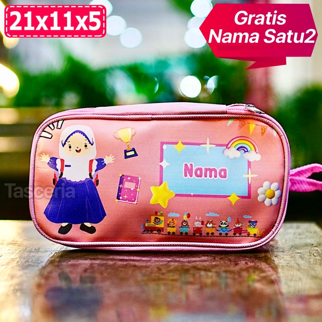 

Pensil Case Souvenir Anak TK Paud islami Custom Nama