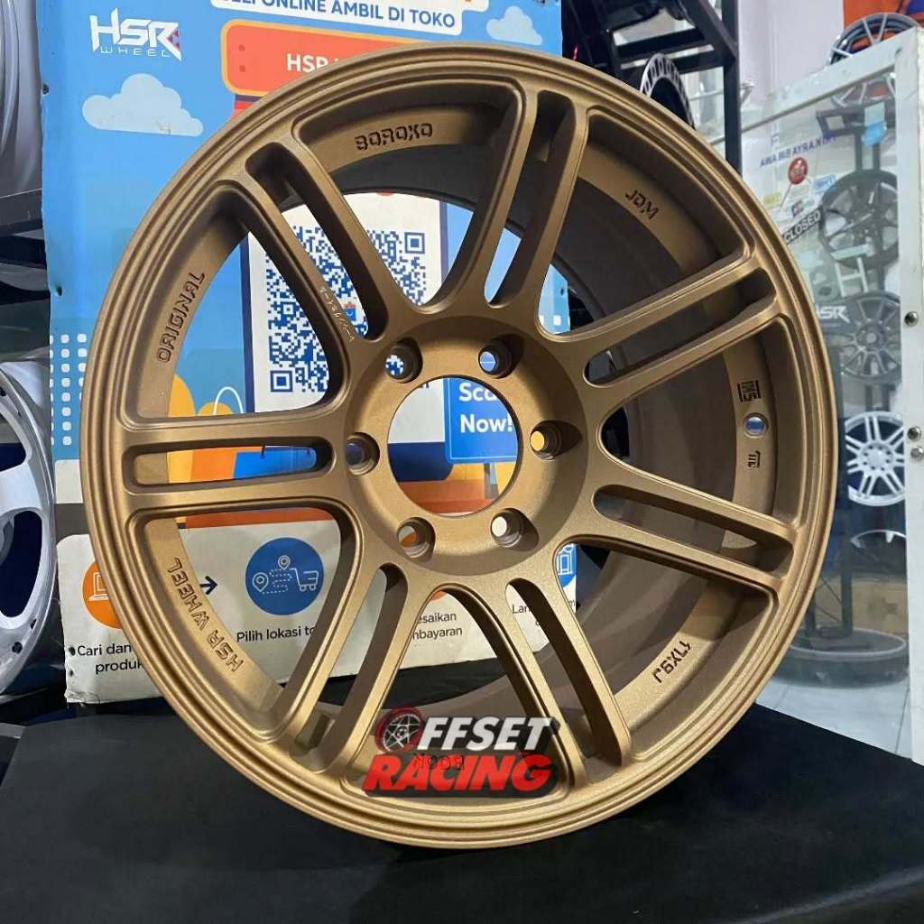 Velg HSR R17 Mobil Pajero Fortuner Ranger Velg Mobil HSR BOON BOROKO 04 Ring 17 Lubang 6