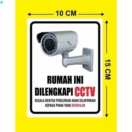 

SIGN STIKER AREA CCTV 24 JAM. STIKER KEAMANAN 15 X 10 CM & 15 x 20 CM. sign Rambu k3 safety