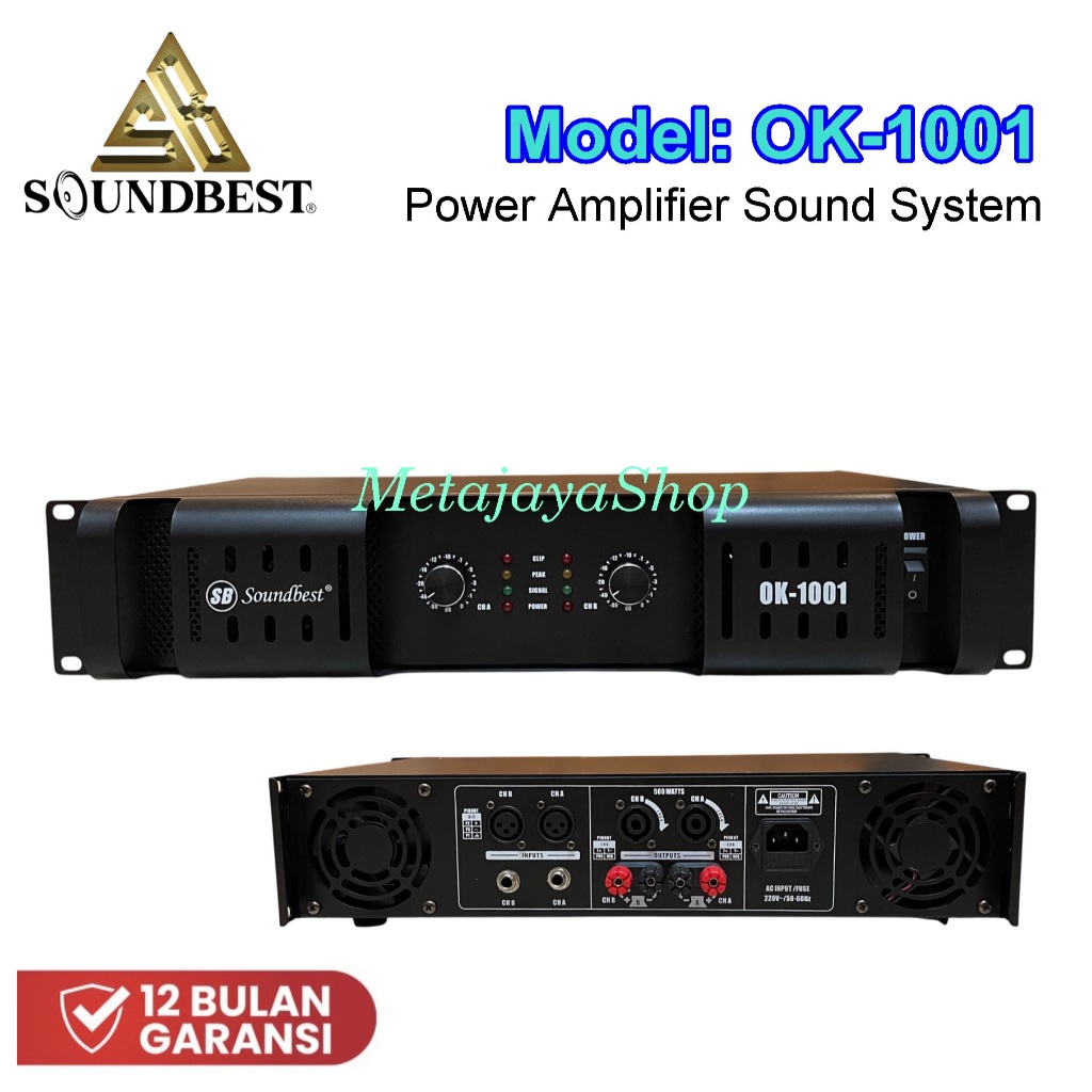 Power Amplifier Soundbest OK-1002 & OK-1001 power soundbest ok1002 , ok1001