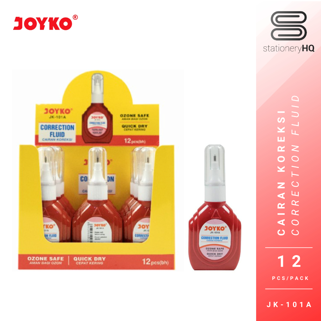 

(12 Pcs) Joyko Tip Ex Correction Cair JK-101A