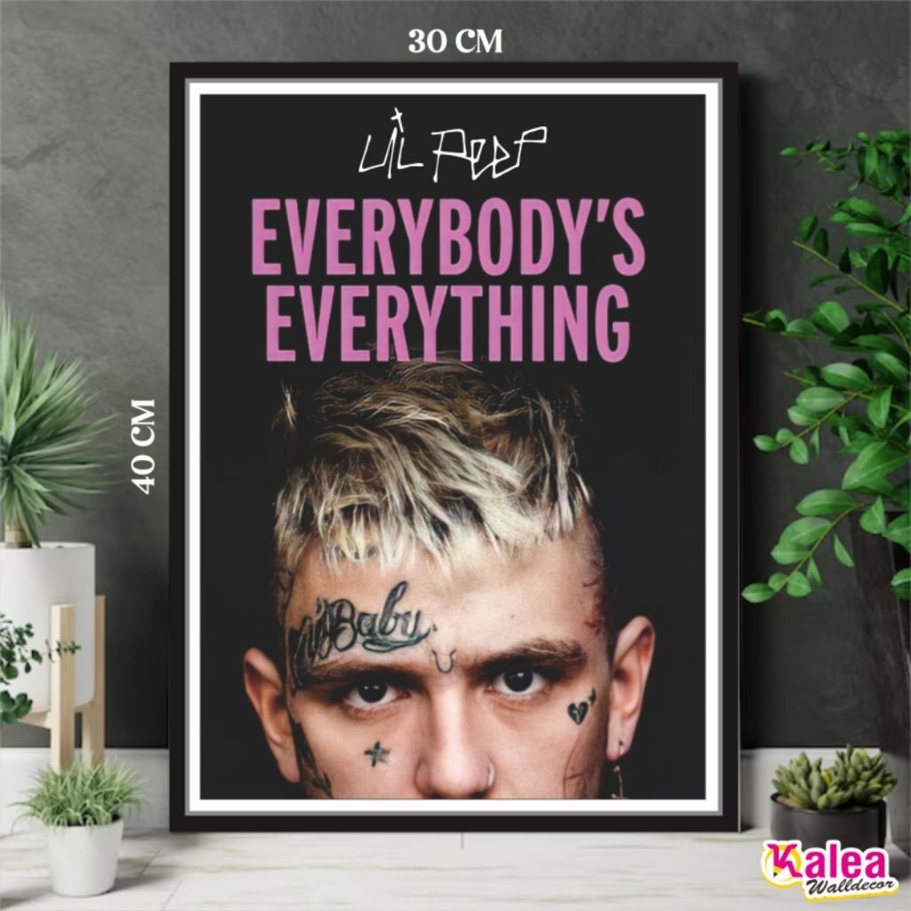 Hiasan Dinding Lil Peep /  Walldecor Lil Peep / Poster Kayu Lil Peep