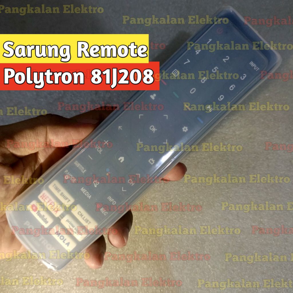 Sarung Remote Polytron Android 81J208 Sarung Silikon Pelindung Cover Remote Polytron Android TV 81J2