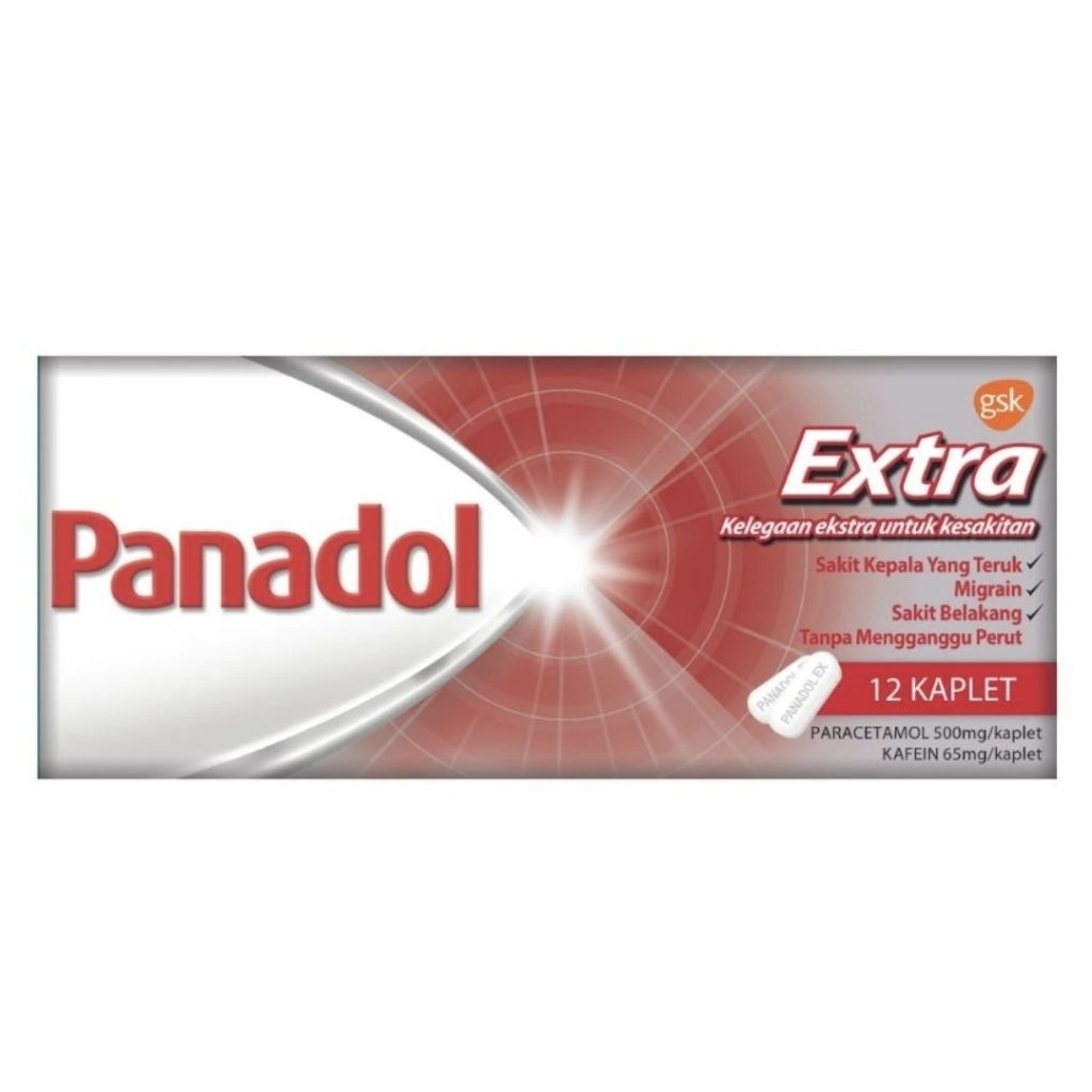 Panadol Extra Malaysia Box Isi 12 Tablet