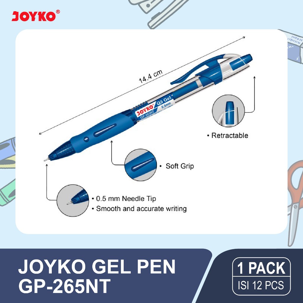 

Ay00! Joyko Gel Pen GP-265/265NT 1Pak(12 Pcs) 0.5 Mm