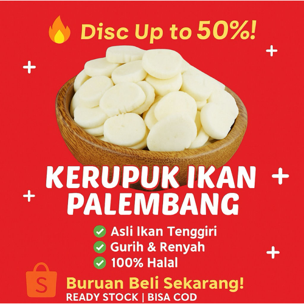 

Kerupuk Kemplang Palembang Asli Ikan Tenggiri 35 gr