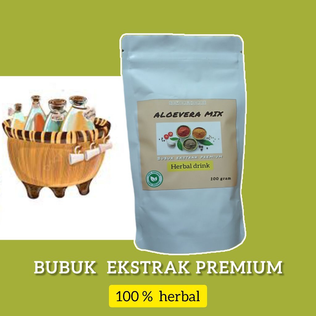 

ALOEVERA mix/bubuk ekstrak 100 gram