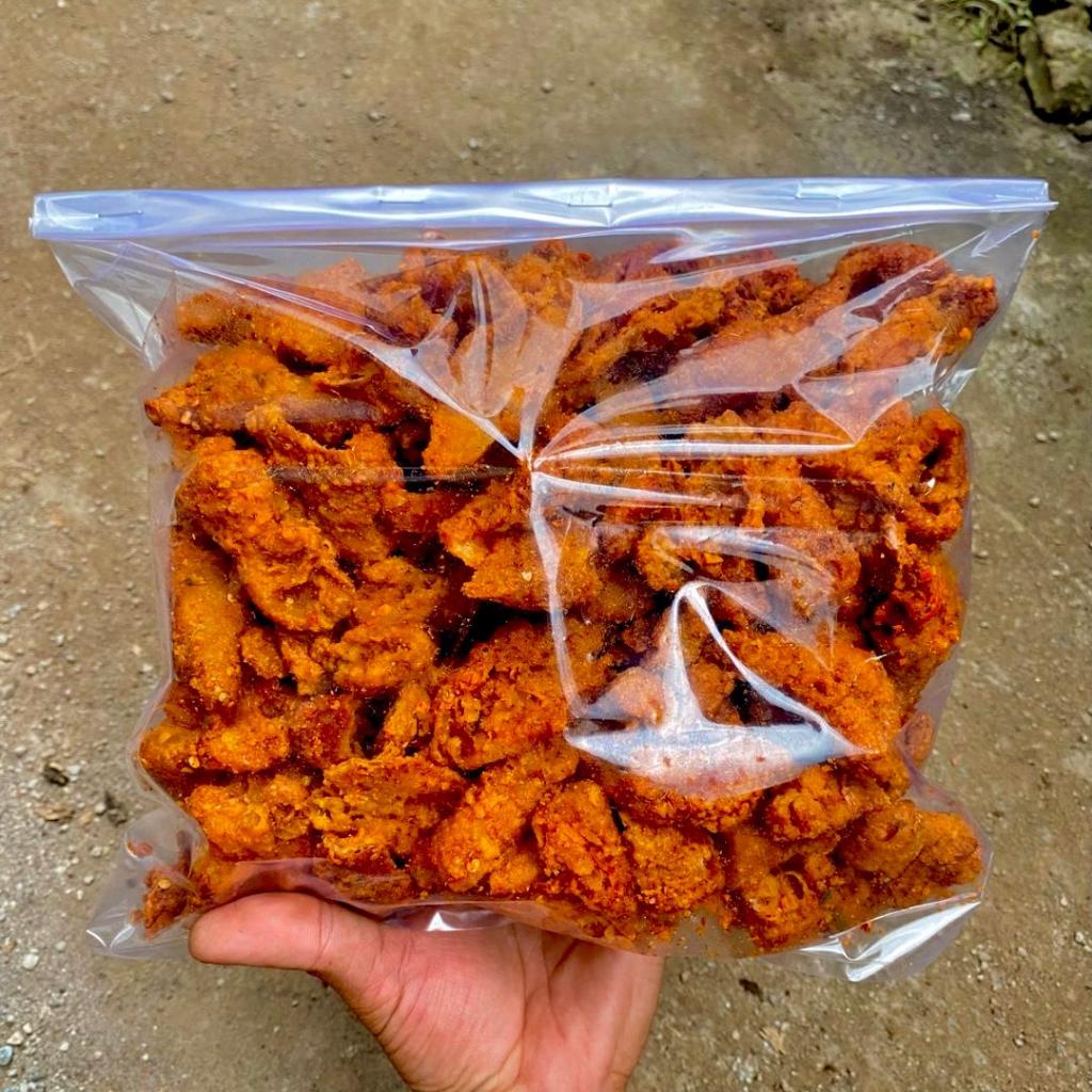 

Kulit ayam Crispy Aroma Daun Jeruk 250 gram