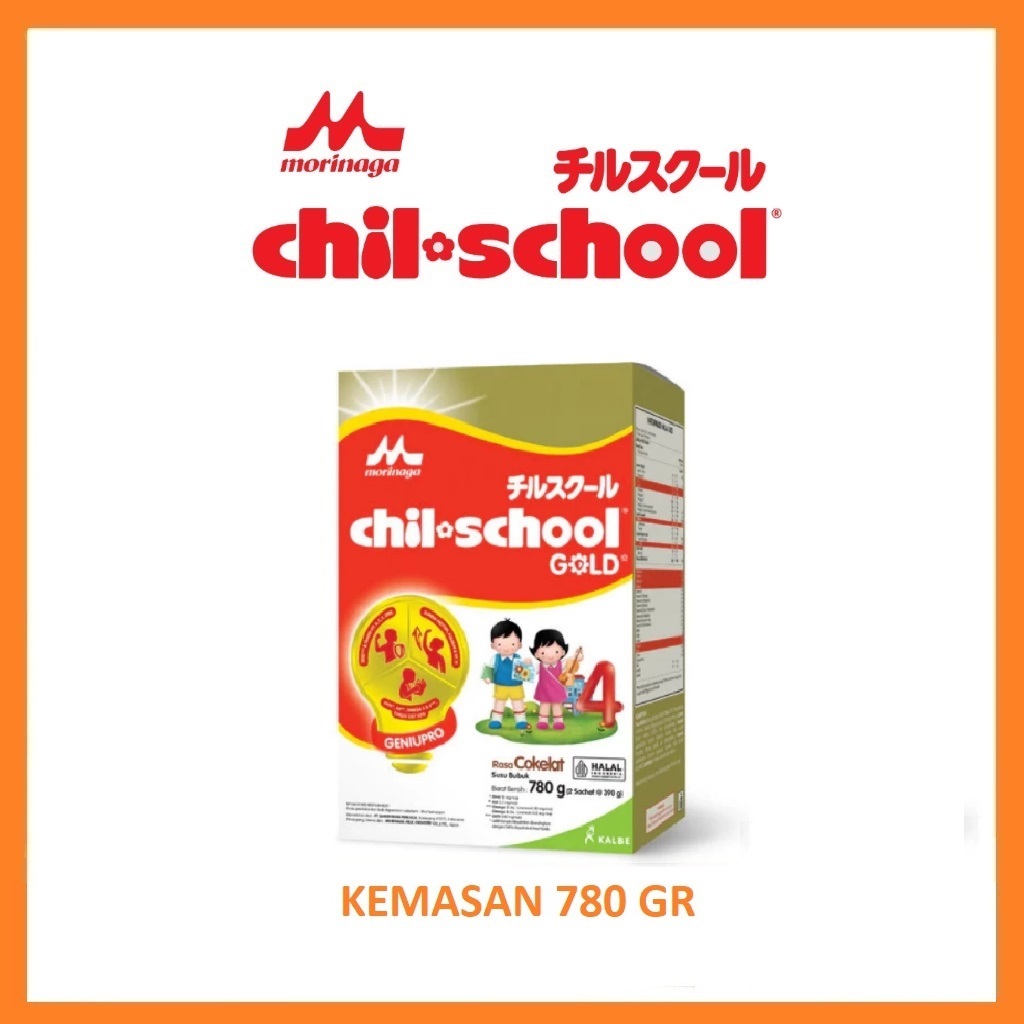 

Morinaga Chil School Gold 4 Rasa Cokelat 780 Gr
