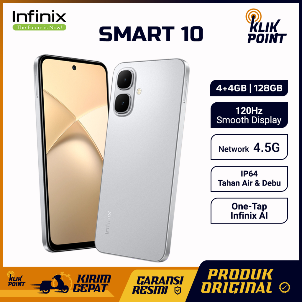 Infinix Smart 10 4/128 HP Gaming 1 Jutaan Android Murah Original 100 % Garansi Resmi
