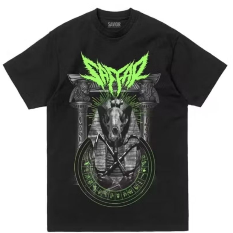 ORIGINAL TSHIRT SAFFAR - LINGKARAN SESAT X SAVIOR MERCH X GARASI REBEL DISTRO KAOS DEATH METAL BAJU 