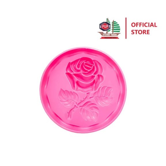 Cetakan Plastik Kue Pudding Motif Mawar Tangkai /Cetakan Kue Bolu Kukus Motif Bunga Mawar PUP