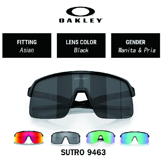 Asli Sunglasses Oakley SUTRO Prizm OO9463 9406 Olahraga Bersepeda Kacamata Hitam 100% Original 60mm
