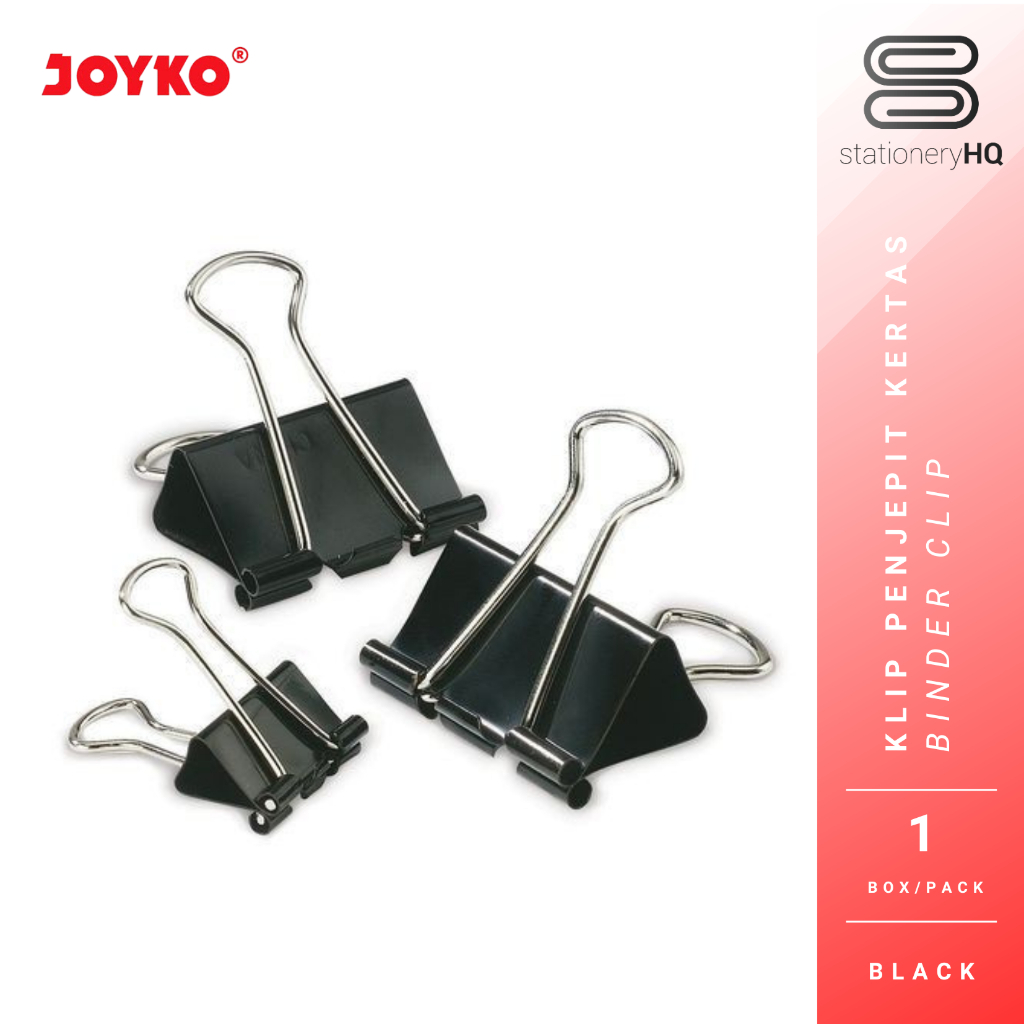 

(1 Box) Binder Clip / Klip Penjepit Kertas Joyko