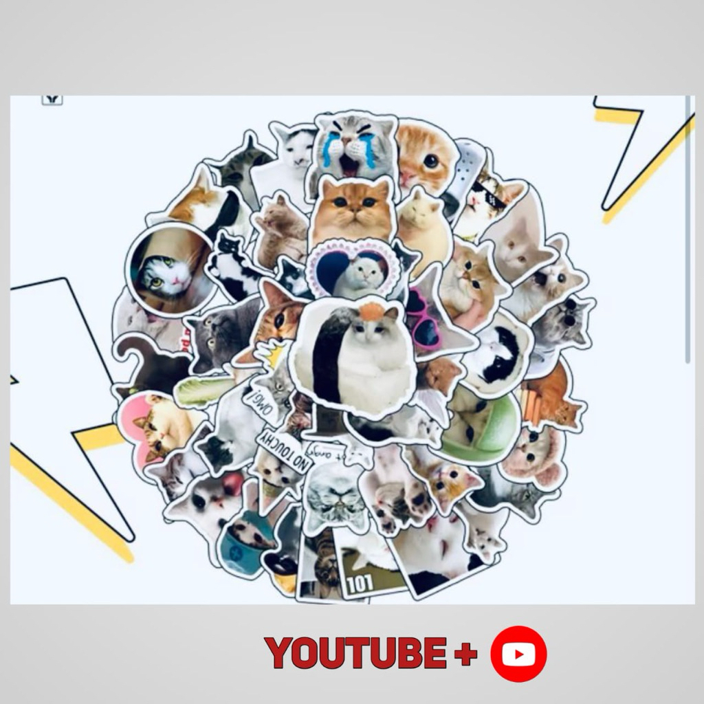 

Stiker YouTube 500 Subs Kucing Gemoy