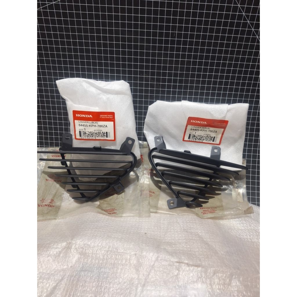louver cover sirip garnish sayap dalam supra x125 X 125 hitam original ahm honda