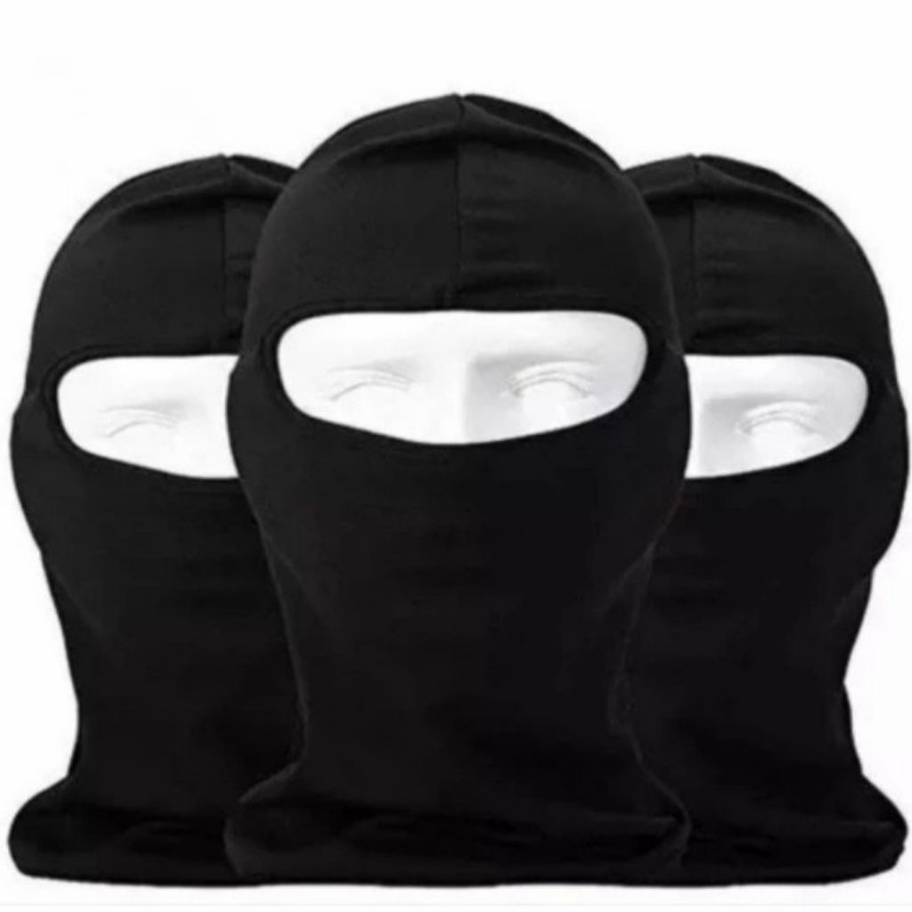 MASKER NINJA HITAM POLOS MASKER MOTOR