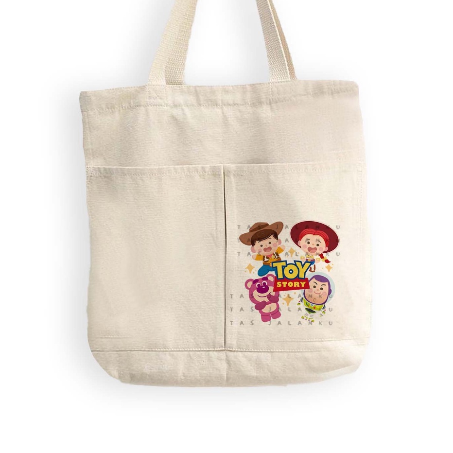 COD Totebag Kanvas Model Dua Kantong Toy Story Disney Vol 2