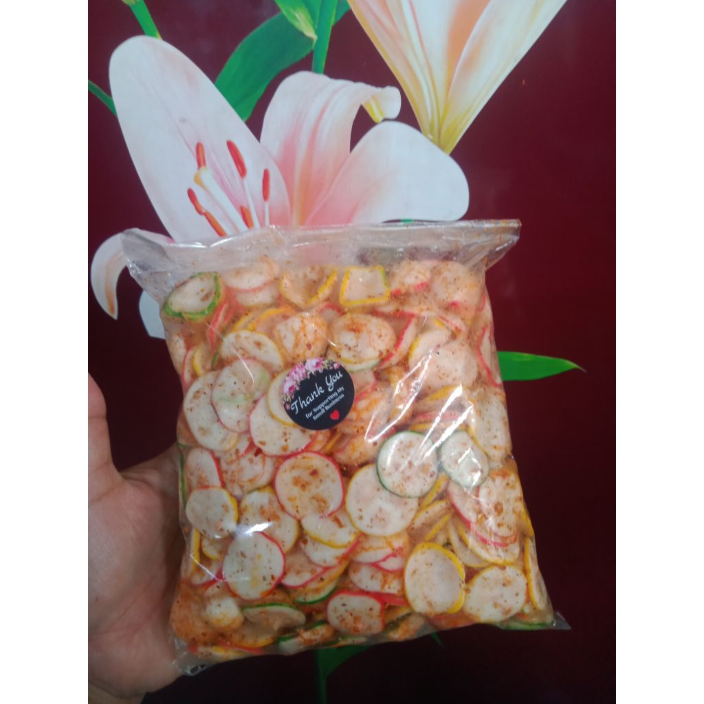 

seblak kering kurupuk bawang,makroni dan mie kering kriuk