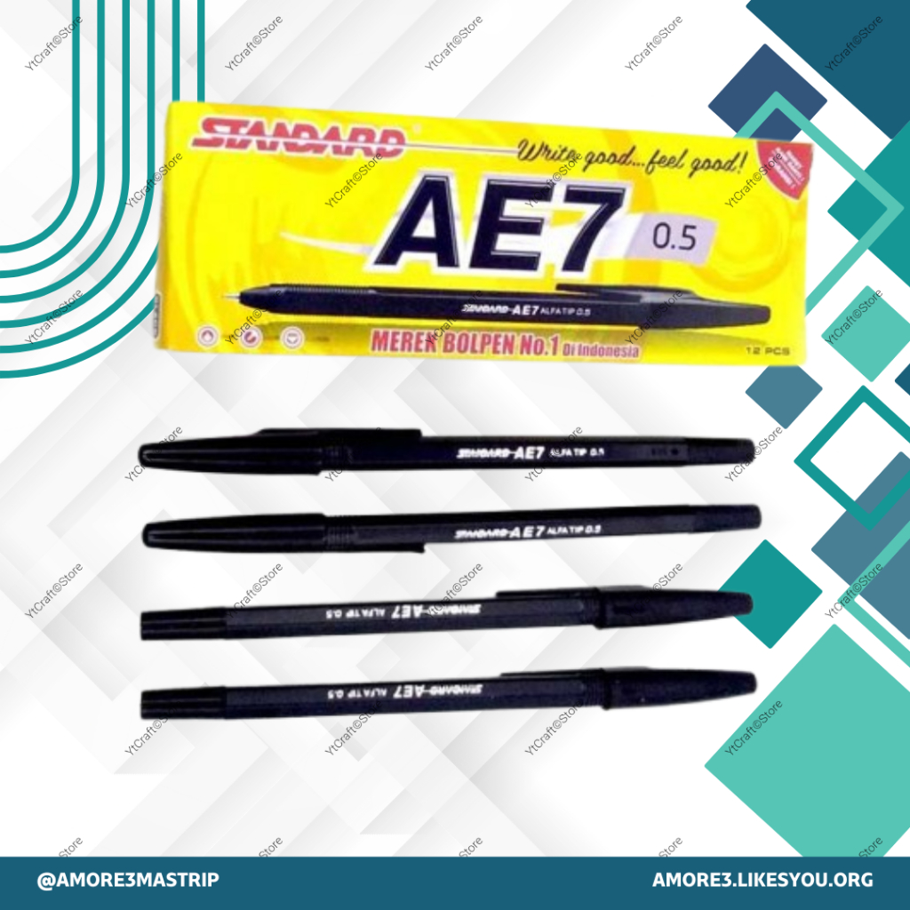 

Pulpen AE7 Standard 0.5mm (Warna Hitam)
