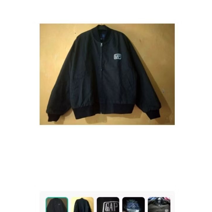 Preloved Jaket G A P Canvas Varsity vintage