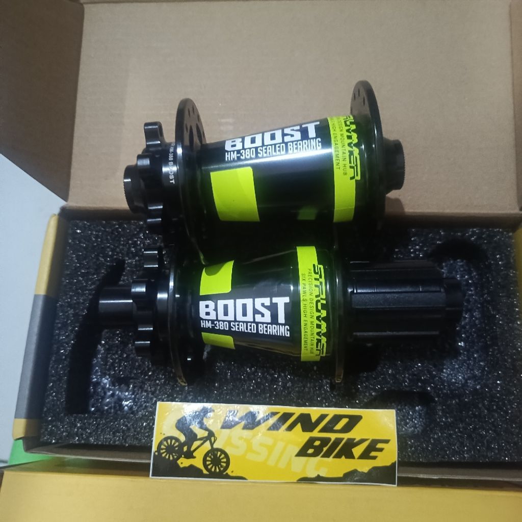 Hub Freehub Strummer MT380 MT650 8 9 10 11 speed Shimano Tawon QR 32H 32 Hole Hitam Kuning Stabilo T