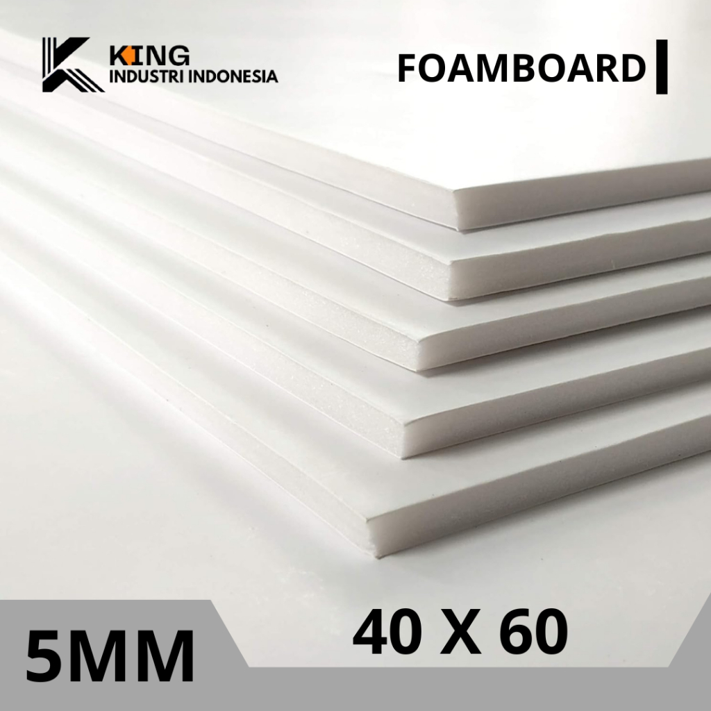 

KING Paper Foamboard (White Paper Board) Potongan & Lembaran Tebal 5mm Uk 40 x 60