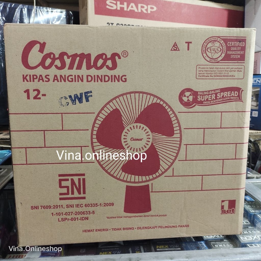 KIPAS ANGIN TEMBOK COSMOS WALLFAN 12 IN