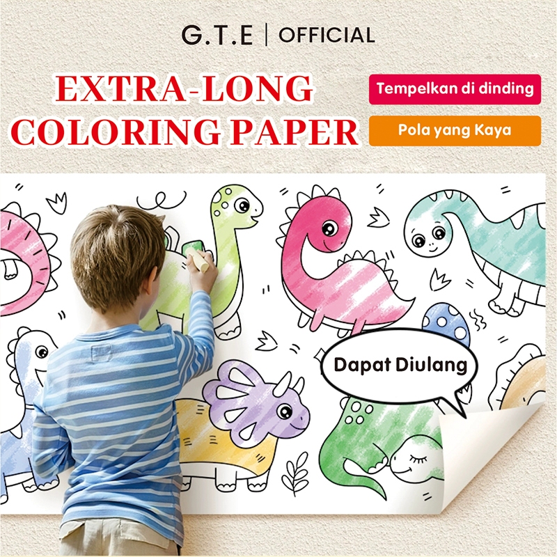 

G.T.E 3 METER Graffiti Scroll Kertas Mewarnai Jumbo Gulungan Grafiti Anak-Anak Anak Kertas Mewarnai Jumbo Dan Besar COLORING ROLL Paper