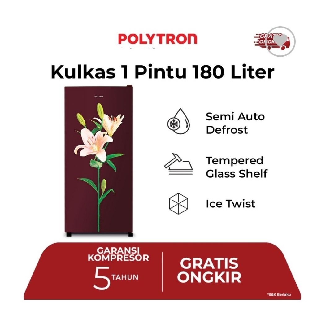 LEMARI ES POLYTRON PRB-187PR 1 PINTU