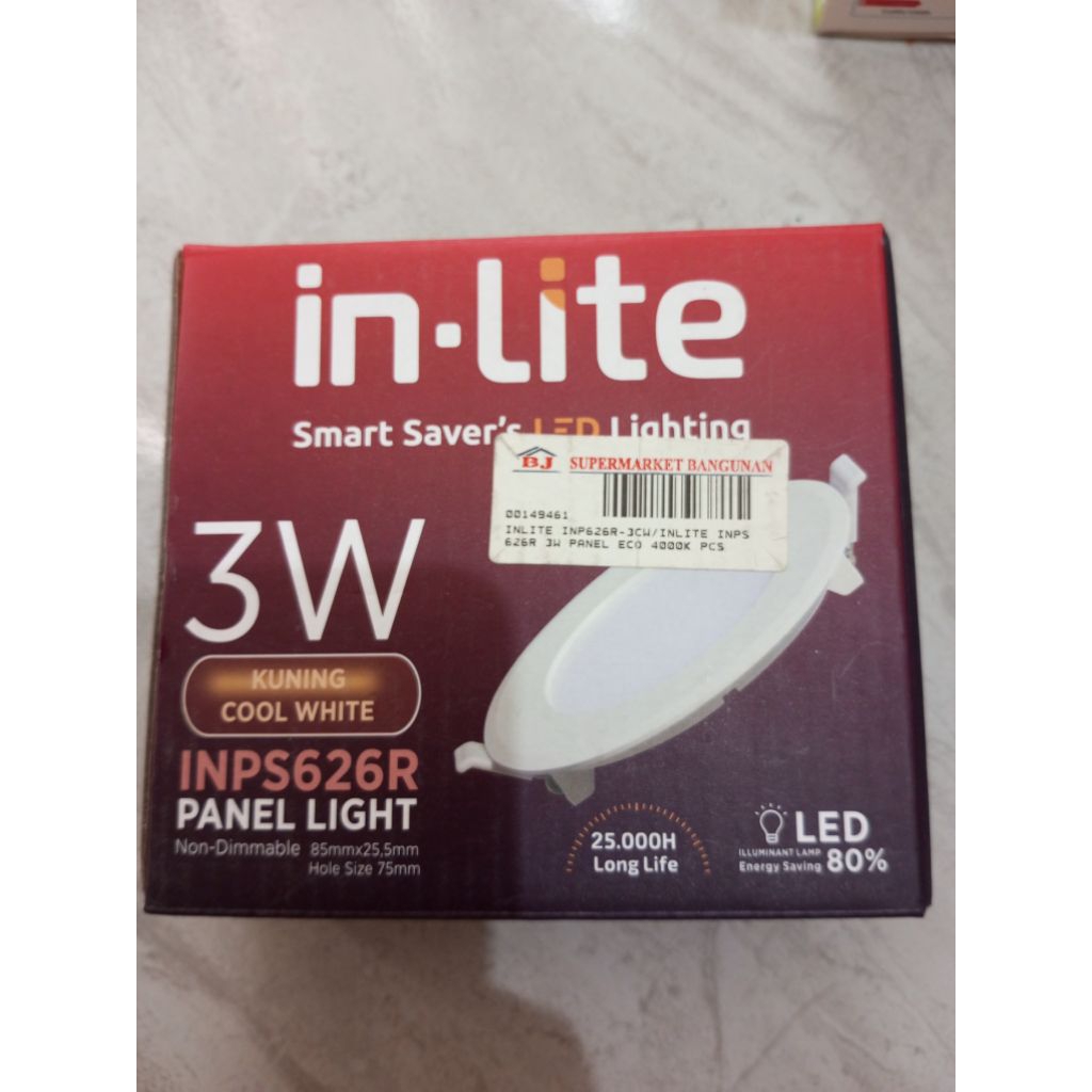 LED PANEL INLITE 3W WARNA KUNING