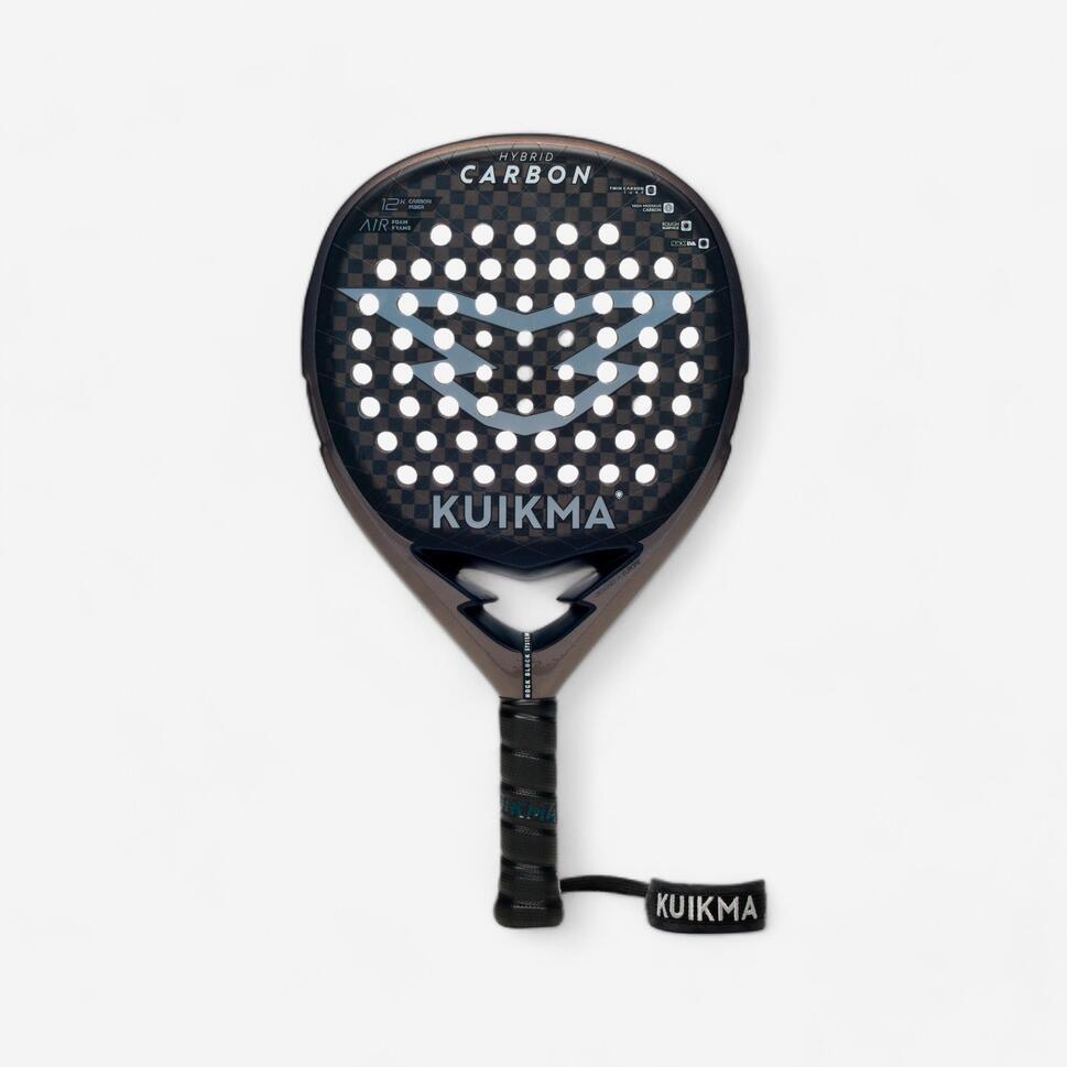 Decathlon KUIKMA Raket Padel Dewasa PR Hybrid Carbon - Hitam Silver - 8750070