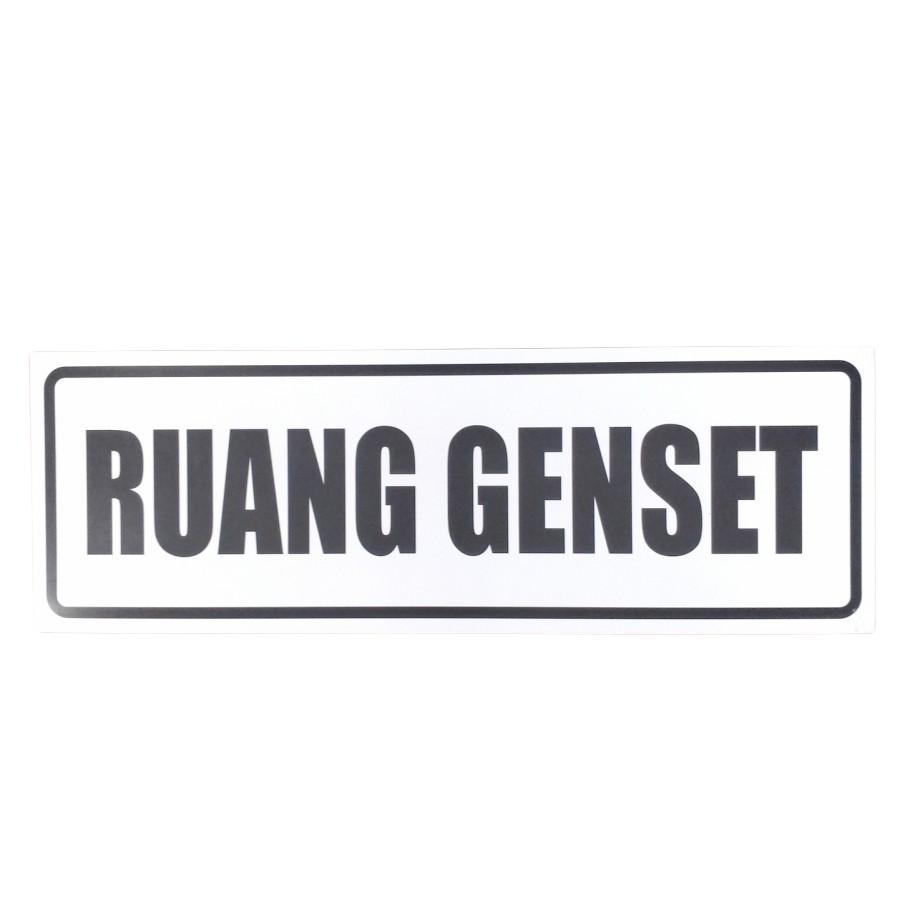 

rambu stiker RUANG GENSET / sticker sign rambu genset