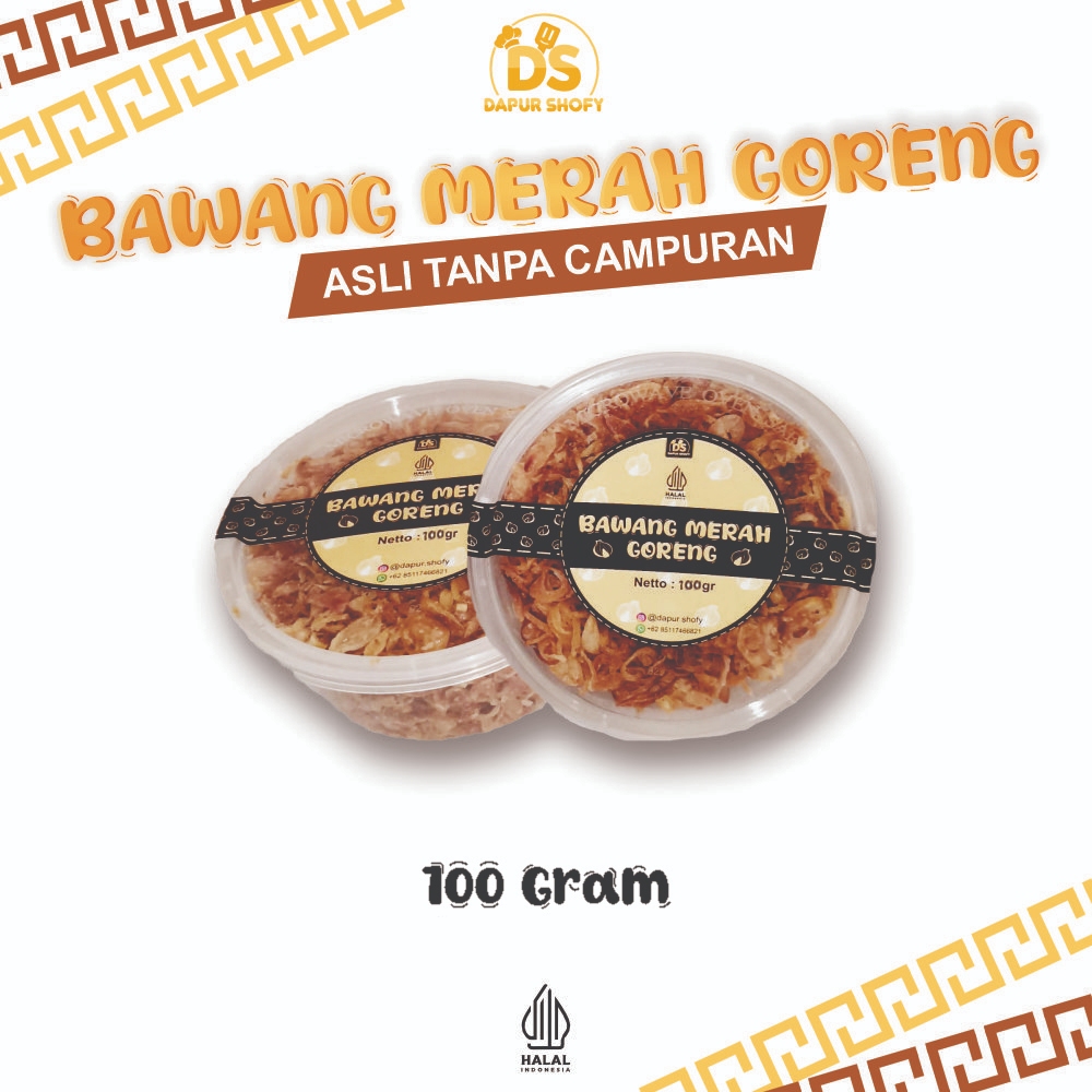 

Bawang Merah Goreng 100 Gram Tanpa Bahan Campuran dan Pengawet