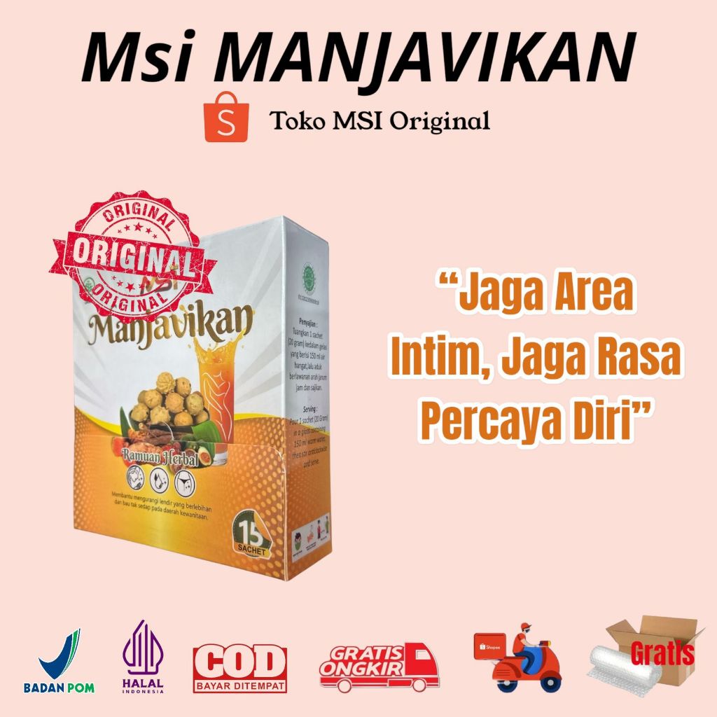 

15sct/box MSI MANJAVIKAN JAMU KEPUTIHAN NYERI HAID TAK LANCAR PROMIL PROGRAM HAMIL HERBAL ALAMI