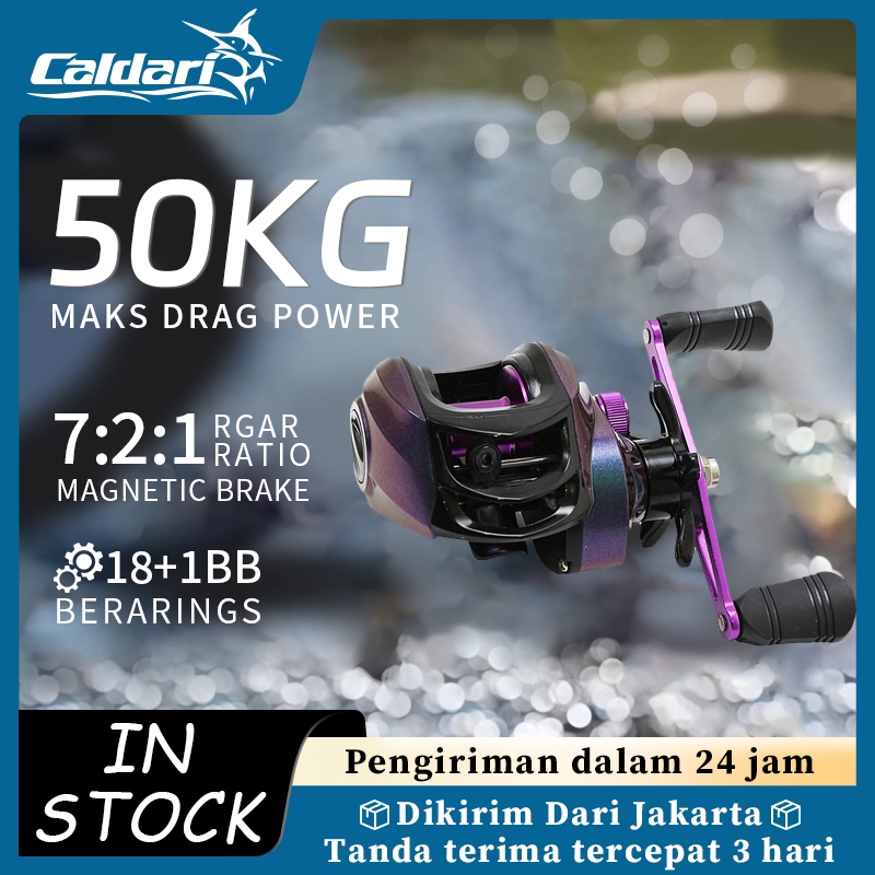 2024 New PROBEROS Mesin Pancing Casting Bc Reel 7.2:1 Gear Ratio 10kg Drag Carbon Shell Fishing Reel