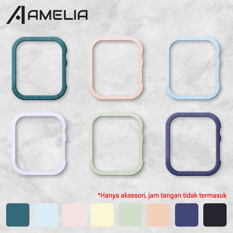 Case Apple Watch Silicon Series 7 6 5 SE 1 2 3 4 Untuk iWatch 45 42 44 38 41 40mm