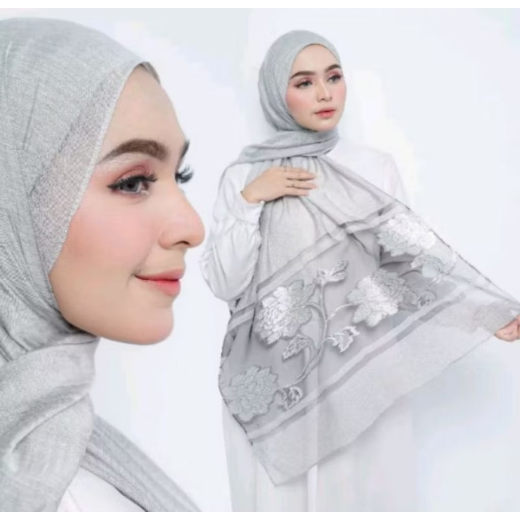 pashmina import organza Glitter