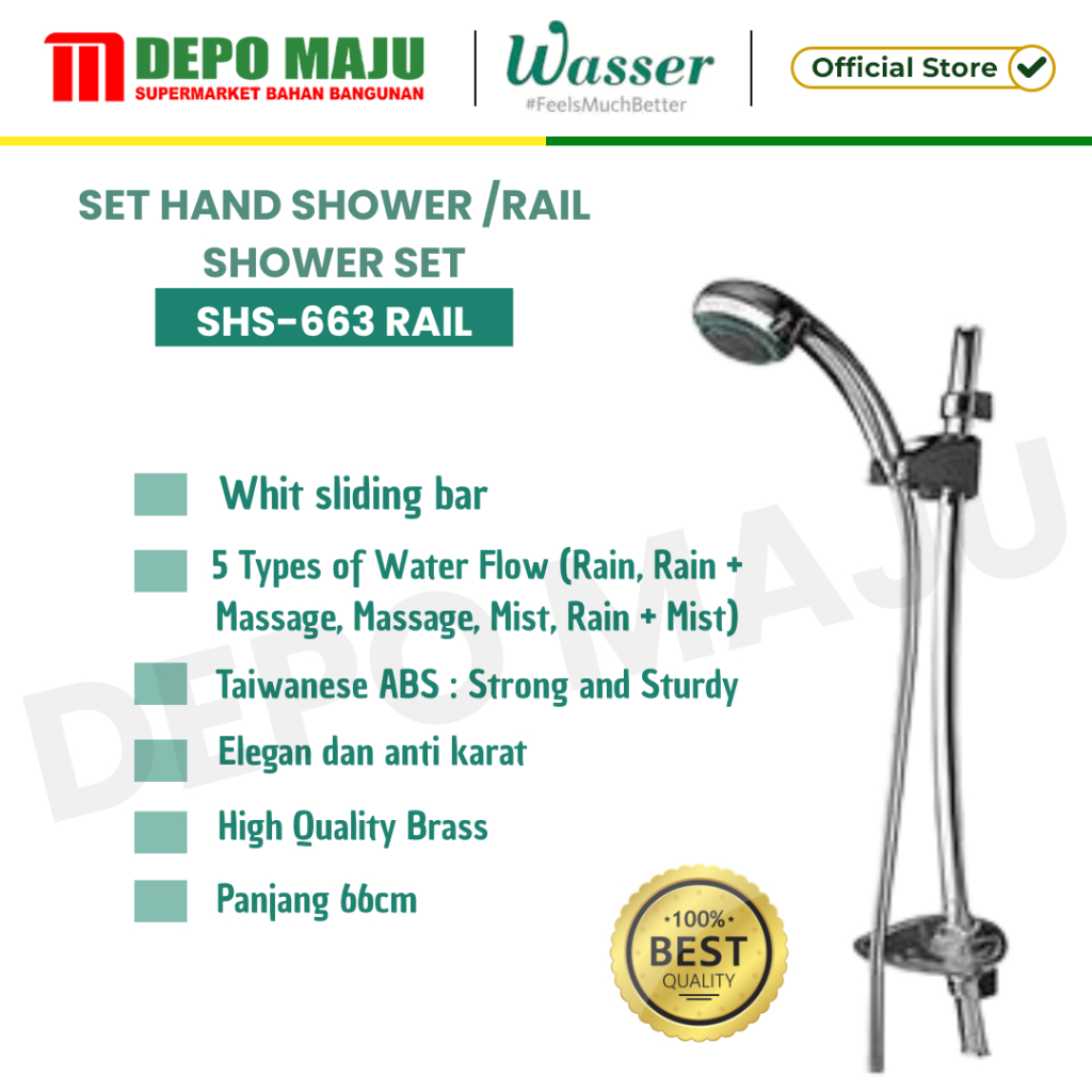 SET SHOWER RAIL WASSER- SHOWER TIANG WASSER SET- SET HAND SHOWER RAIL WASSER
