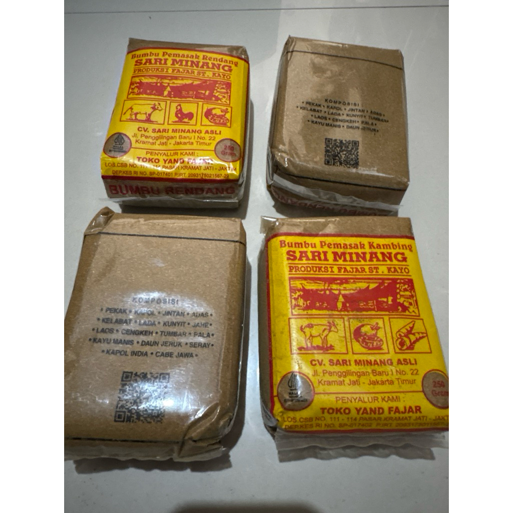 

Bumbu pemasak SARI MINANG RENDANG & KAMBING