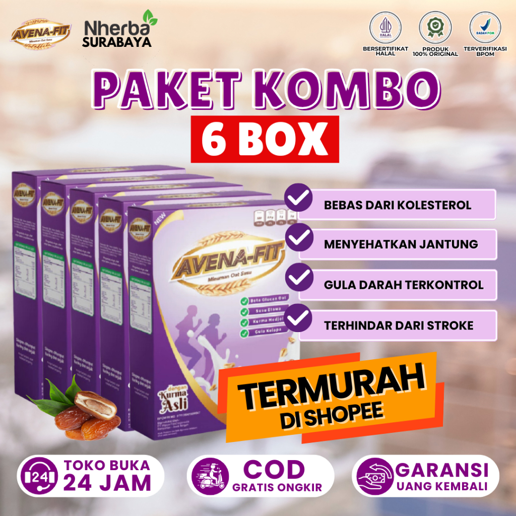 

Avenafit Paket Kombo 6 Box - Untuk Menekan Gula Darah, Kolesterol, Hipertensi Dan Penyakit Lainnya