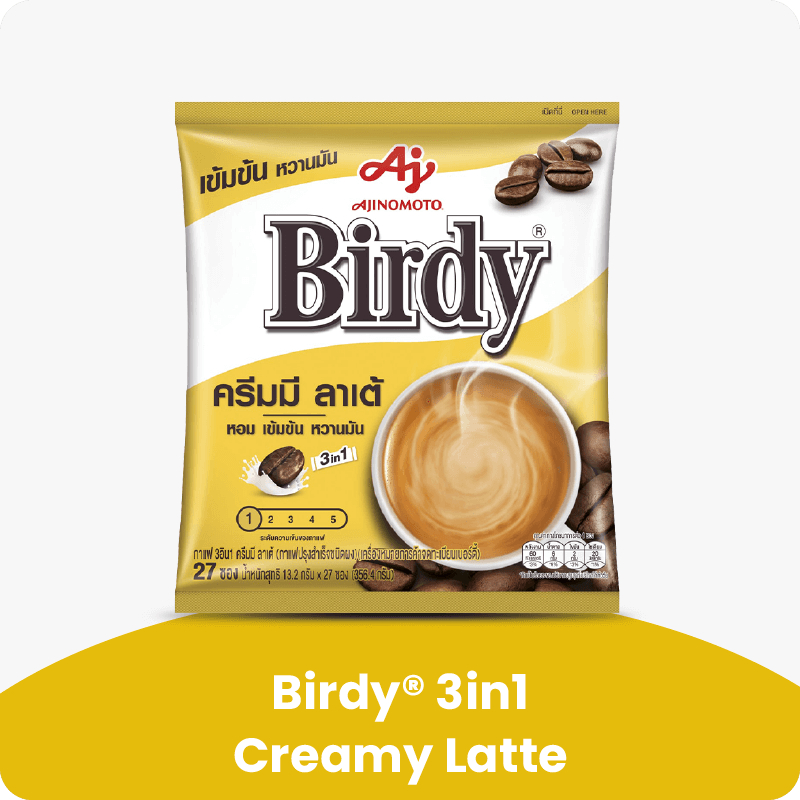 

AJINOMOTO BIRDY COFFEE CREAMY LATE/ESPRESSO LOW SUGAR/ROBUSTA
