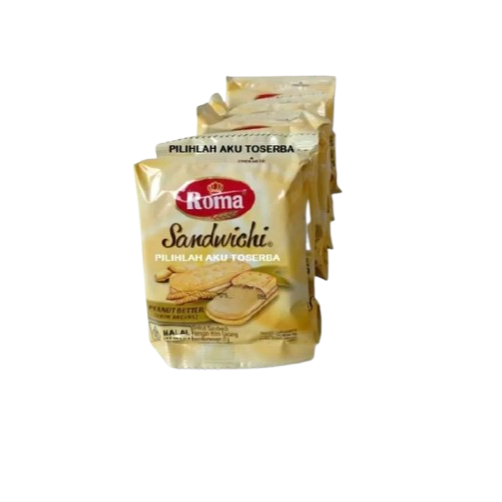 

Roma Sandwich 20gr Renteng Isi 10pcs/Biskuit Ringan