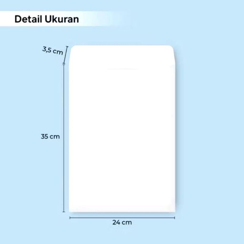 

BUSINESS WHITE PLAIN SEAL ENVELOPE F4 MAP AMPLOP PUTIH FOLIO POLOS DENGAN LEM