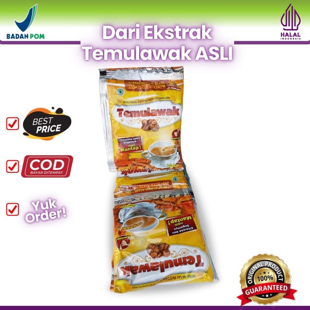 

Instan Temulawak Sachet (1renteng isi 10sachet) | Al-Ghuroba | Minuman Herbal Alami Menyehatkan & Menyegarkan