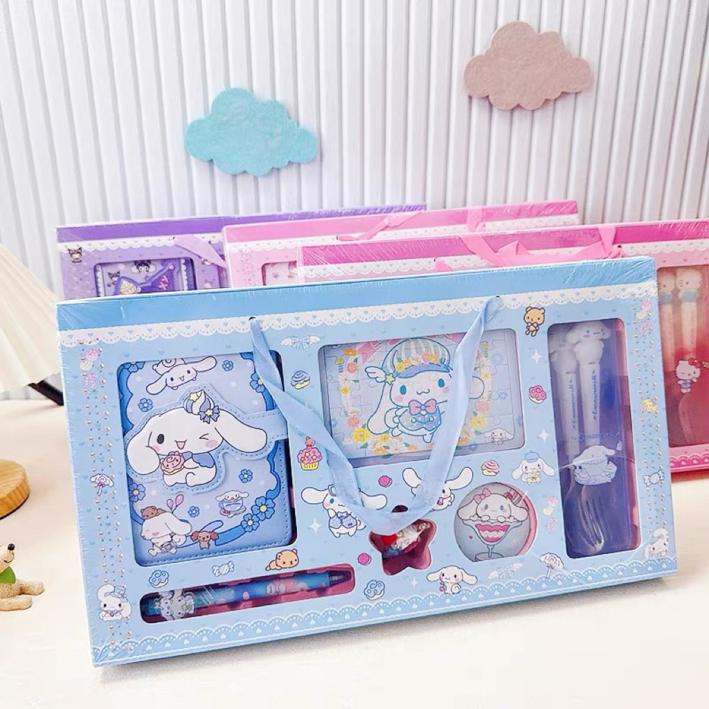 

D3W! Hadiah anak set lengkap stationery gift set box sanrio kuromi cinnamoroll melody kado ultah