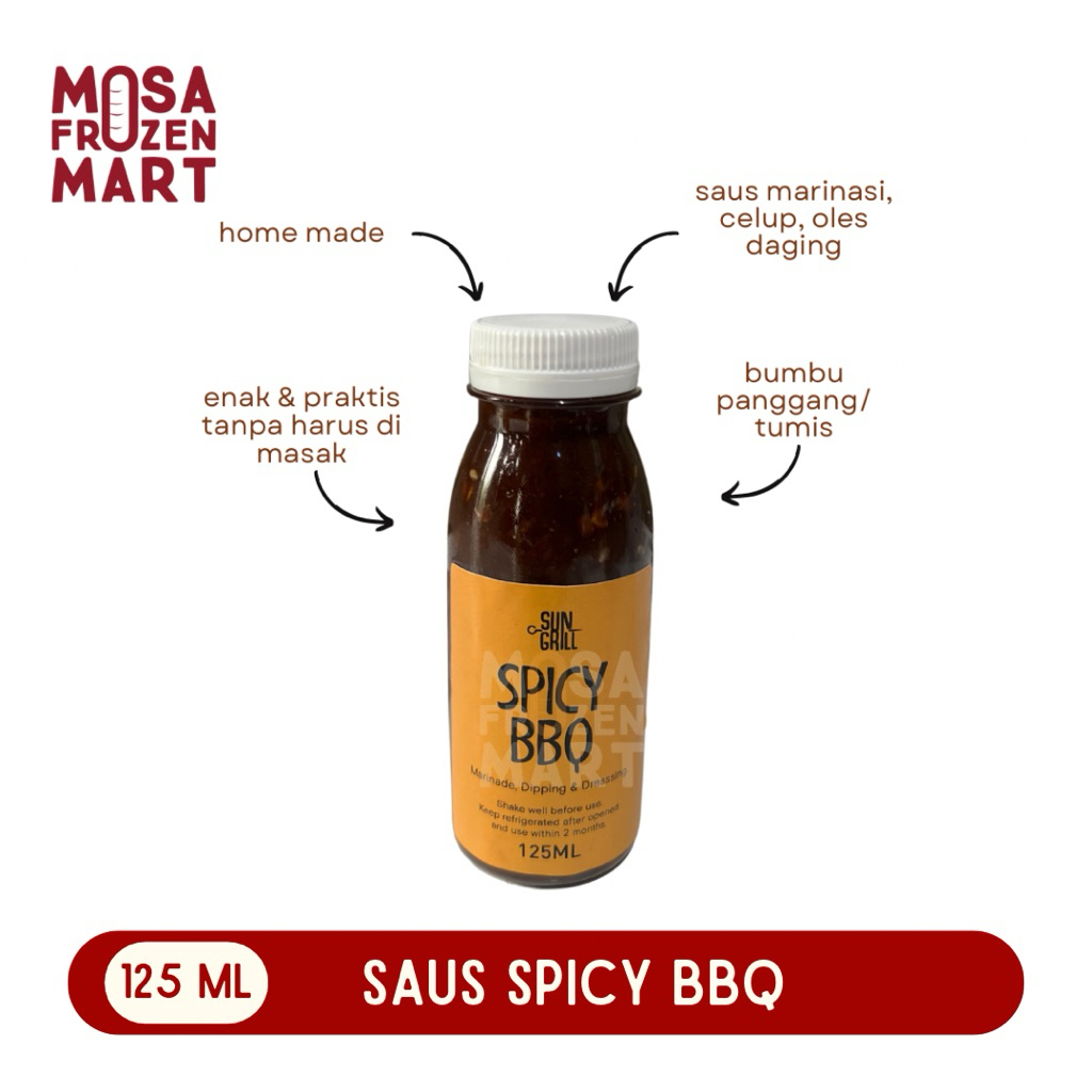 

Saus Spicy Bbq 125 ML | Saus Serbaguna Untuk Marinasi, Celup & Oles Daging Grill