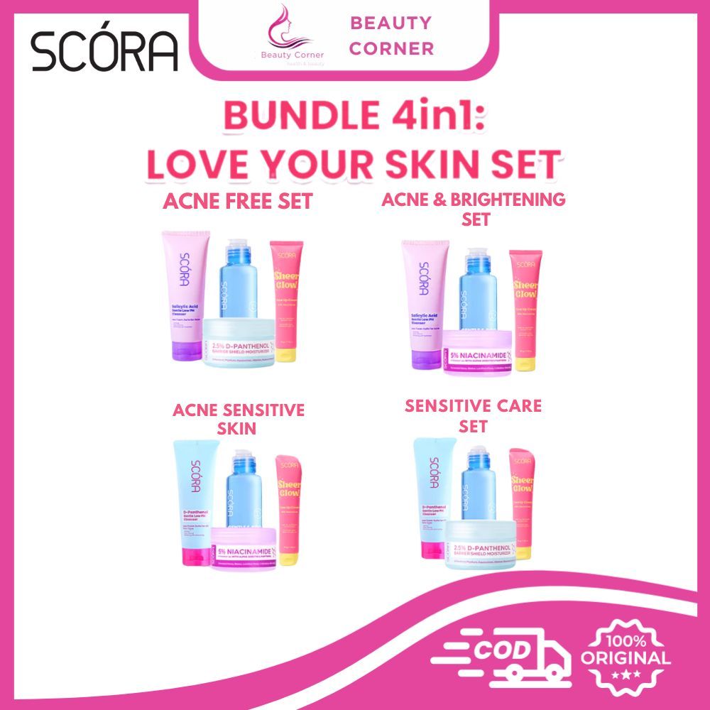 PAKET SCORA 5% Niacinamide Hydramoist Gel with Alpha Arbutin & Panthenol 45ML + SCORA Sheer Glow Ton